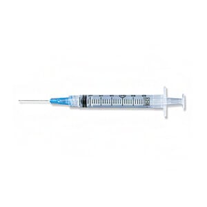 BD 3ml Luer-Lok Syringe with 25 Gauge x 1-1/2" Needle, 100 per Box