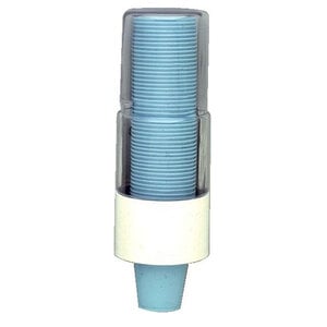 Crosstex Cup Dispenser for 5 oz Cups, White with Clear Top, Pkg/1
