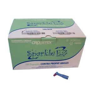 Crosstex Sparkle EZ Contra Prophy Angle, White Firm Cup, 100/Box