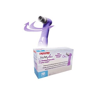 Crosstex Twist Plus Oscillating Disposable Prophy Angle, Soft Cup, Gray, Pack of 100