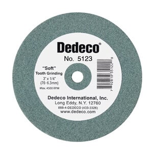 Dedeco Traditional Lathe Wheel, Green Soft, 3" x 3/8", 1/Pk, #5123
