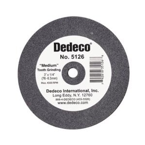 Dedeco Traditional Lathe Wheel, Black Medium, 3" x 1/4", Single Wheel, 5126