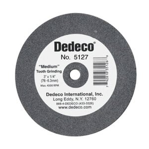 Dedeco Traditional Lathe Wheel, Black Medium, 3" x 3/8", 1/Pk