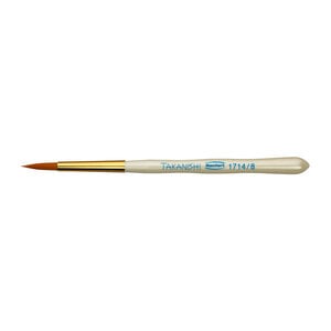 Renfert Takanishi Ceramist Brush, Size #8, Synthetic Bristle, 2/Pack, 17140008