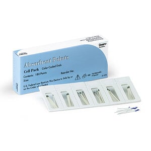 Dentsply Maillefer Absorbent Paper Points, .02 Taper, Size #50, Sterile Cell Pack, 180/Pkg