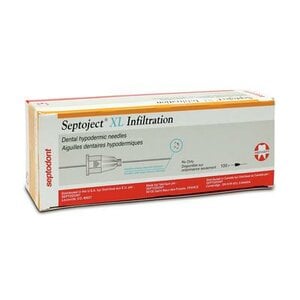 Septodont Septoject XL 27G Short Infiltration Dental Needles, Sterile, 100/Bx
