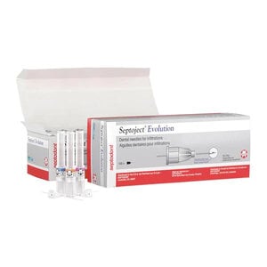 Septodont Septoject Evolution Dental Needle, 30 Gauge Extra-Short (0.9 mm), Purple Hub, 100/Bx