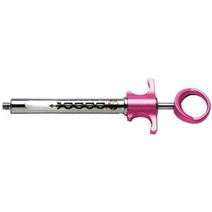 Septodont Petite Pink Aspirating Syringe, 1.8 mL, Surgical-Grade Aluminum/Stainless Steel, Autoclavable