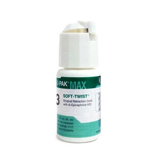 Gingi-Pak Max Soft-Twist Retraction Cord, Size 3 Thick, Epinephrine-Impregnated, 108 in.