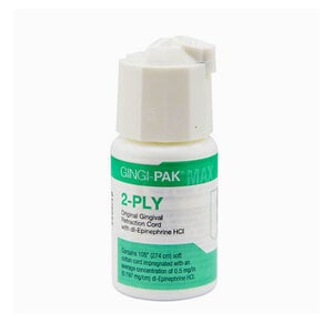 Gingi-Pak MAX Original 2-Ply Retraction Cord, Impregnated with Epinephrine HCl, 108 in, Each