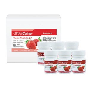 Gingicaine Topical Anesthetic Gel, Strawberry Flavor, 1 oz Jar