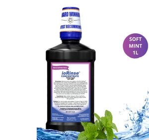 ioRinse Professional Concentrate Soft Mint 1 Liter Bottles, Case/12