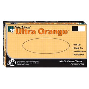 Innovative Healthcare Nitrile Exam Gloves, Powder-Free, Textured, XXX-Large, Orange, 90/Box
