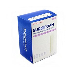 Surgifoam Absorbable Gelatin Sponge, Size 12, 2 cm x 6 cm x 7 mm, Sterile, 12/Box, 1972
