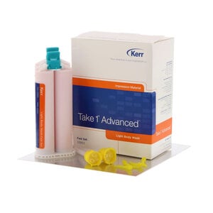 Kerr Take 1 Advanced VPS Impression Material, Light Body Wash, Fast Set, 50 ml Cartridges, 2/Pk, 33953