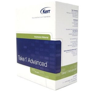 Kerr Take 1 Advanced VPS Impression Material, Tray Heavy Body, Fast Set, Dark Blue, 50 ml Cartridges, Value Pack of 24, #33966