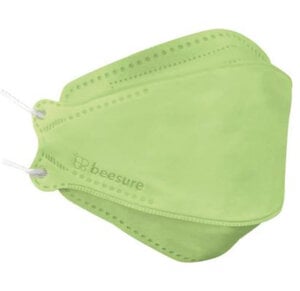 BeeSure Radiant Earloop Face Mask, ASTM Level 3, Lime, 50/Box
