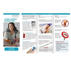 After a Tooth Extraction Patient Education Brochure, Pack of 50 (PK50)