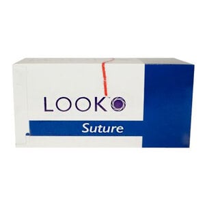 LOOK™ PolySyn™ Polyglycolic Acid (PGA) Braided Absorbable Suture, 5-0, 18" (45 cm), C-3 Precision Reverse Cutting 3/8 Circle Needle, Undyed, 12/Box, 493B