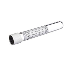 Greiner Bio-One VACUETTE Blood Collection Tube, 9 mL, White Cap, Box of 50