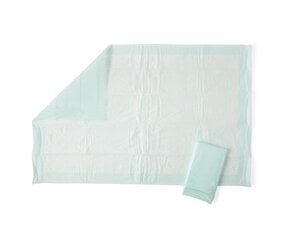 Medline Fluff and Polymer Underpad, 23" x 36", Moderate Absorbency, Green, 150/Case