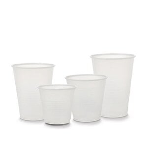 Medline Plastic Drinking Cup, Translucent, Disposable, Polystyrene, 3.5 oz, Pack of 2500