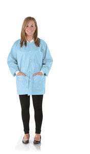SafeWear Hipster Jacket, Hip Length, Soft Blue, Medium, Pack of 12