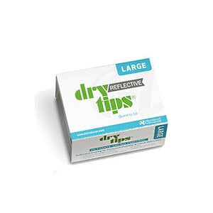 Microbrush DryTips Reflective Saliva Absorbent Dry Tips, Large, Silver, Box of 50