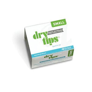 Microbrush DryTips Reflective Saliva Absorbent Dry Tips, Small, Silver, 50/Box