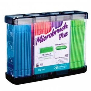 Microbrush Plus Micro-Applicators, Regular, Assorted, Refill, 400/Pk