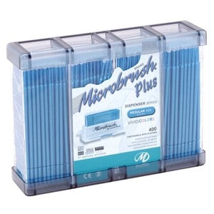 Microbrush Plus Micro-Applicators, Regular, Blue, Refill, 400/Pk