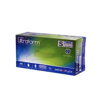 Microflex Ultraform Nitrile Exam Gloves, Powder Free, Non-Sterile, Small, Cobalt Blue, 300/Box, UF-524-S