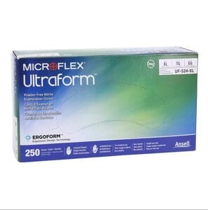 Ultraform® Powder Free Nitrile Exam Gloves, Cobalt Blue, Extra Large, 250/Box, UF-524-XL