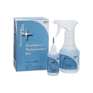 Midwest Plus Handpiece Maintenance Kit, 8 oz Cleaner & 2 oz Lubricant, 380145