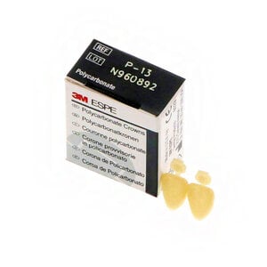 3M™ ION Preformed Temporary Polycarbonate Crowns, Upper Right Central, Size 13, Pkg/5