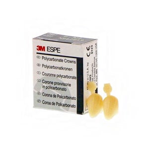 3M™ Preformed Temporary Polycarbonate Crowns, Upper Left Cuspid, Size 302, Pkg/5