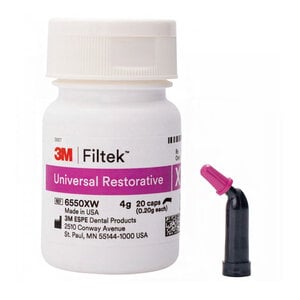 Filtek Universal Composite Restorative Capsules, Refill, XW (Extra White), 0.20 g, Pack of 20