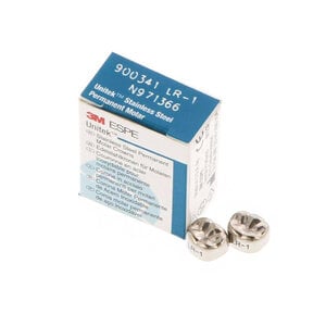 3M Unitek Permanent Stainless Steel Crown, LR1, Refill Pack of 5