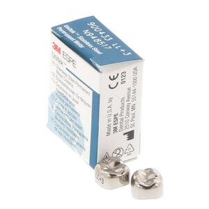 3M Unitek Permanent Stainless Steel Crown, Molar, Size LL3, Refill Pack of 5