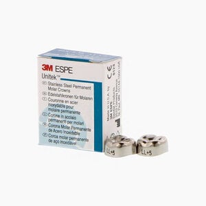 3M Unitek Permanent Stainless Steel Crown, LL5, Refill Pack of 5