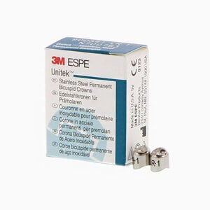 3M Unitek Permanent Stainless Steel Crown, LR-1 (Lower Right First Bicuspid), Refill Pack of 5