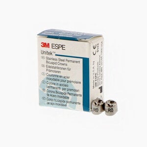 3M Unitek Permanent Stainless Steel Crown, Left Lower Right 0 (LR 0), Refill Pack of 5