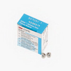 3M Unitek Stainless Steel Primary Anterior Crown, Size 1L (Lower Cuspid), Pkg/5