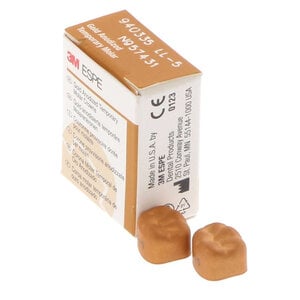 3M Unitek Gold Anodized Temporary Crown, Lower Left First Molar, Size 5, LL-5, Pkg/5
