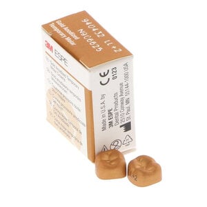 3M Unitek Gold Anodized Temporary Crown, Lower Left Second Molar, Size 2, Pack of 5 (LL-2)