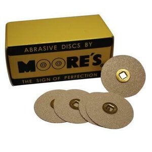 Moore E C Sandpaper Discs, 7/8" Diameter, Brass Center, Coarse Grit, 50/Pkg