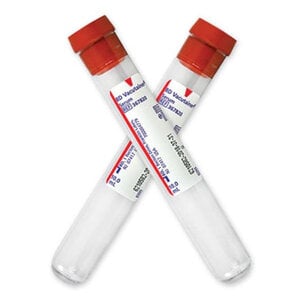 BD Vacutainer Plus Plastic Serum Tube with Clot Activator, Red Cap, 16x100mm, 10mL, 100/Bx