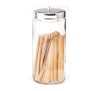 Tech-Med Glass Dressing Jar with Stainless Steel Cover, 7" x 3", Pkg/1