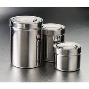 Tech-Med Stainless Steel Dressing Jar with Cover, 1 qt, 4" x 5", Pkg/1