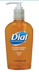 Dial Gold Antimicrobial Liquid Soap, 7.5 oz Pump Bottle, Case of 12